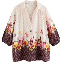 B by Ted Baker Strandshirt B By Ted Baker Strandhemd mit Geo-Blumenmuster (1-tlg)
