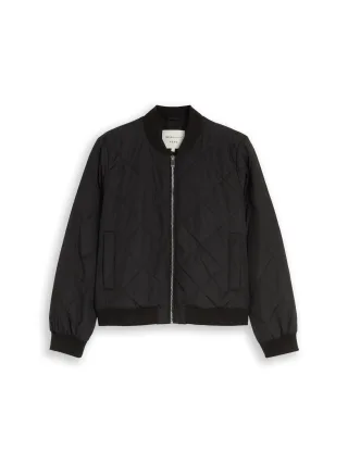 Denim Tom Tailor - Steppjacke mit Bomberkragen deep black - Gr. - S