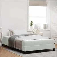 vidaXL Boxspringbett, Boxspringbett mit Matratze Hellgrau 120 x 200 cm Stoff
