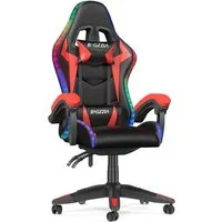 Gywowken Gaming-Stuhl mit LED - Gaming Chair Ergonomisch - 90-155° Rückenlehne