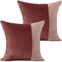 Amilian Kissenbezüge - 2er Set Kissenbezug - Zierkissenbezüge - Bezug für Dekokissen, (2 Stück), 40x40 cm Cord-Optik - Kissenhüllen, Bezüge, Sofabezüge