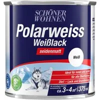 SCHÖNER WOHNEN FARBE Lack Polarweiss Weißlack / 94261, Stoß- und Kratzfest, Vergilbungsbeständig