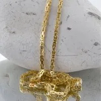 HOPLO Königskette Goldkette Königskette Länge 55cm - Breite 3,0mm - 585-14 Karat Gold, Made in Germany