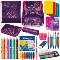 Herlitz Schulranzen Set Loop Plus 14-teilig 2026 Mädchen Butterflies