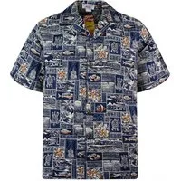Pacific Legend Hawaiihemd "Puzzle" Herren Kurzarm Baumwolle Kokosknöpfe Original Hawaii
