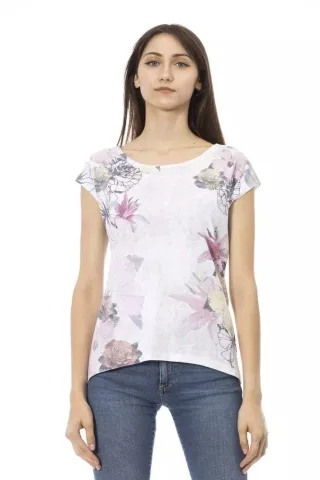 Blumenmuster T-Shirt im Freizeitstil