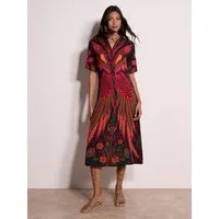 Apricot Druckkleid