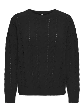 ONLY - ONLELLY LS O-NECK CC KNT Black - Gr. - L