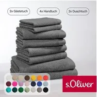 s.Oliver Handtuch Set s.Oliver, Premium Qualität, 600 gr/m², Walkfrottier (Set, 8-St), 2 Gästetücher 30x50, 4 Handtücher 50x100, 2 Duschtücher 70x140