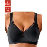 petite fleur by Lascana T-Shirt-BH (Packung, 2 Stück) ohne Bügel aus Baumwolle – auch ideal für große Größen, bequemer BH