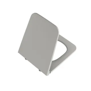 VitrA Equal WC-Sitz 119-476R009 39,4x47,3cm, Scharniere Edelstahl, mit Absenkautomatik und Schnellverschluss