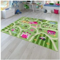 TT Home Teppich Kinderzimmer, Rechteckig, Höhe: 4 mm, Kinderzimmerteppich Teppich Junge Mädchen Kinderteppich Baby Rutschfes
