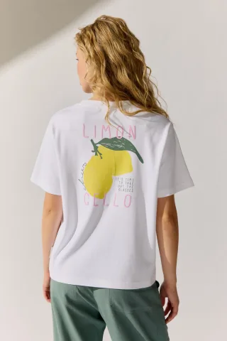 THE FASHION PEOPLE - T-Shirt Limoncello bright white print - Gr. - S