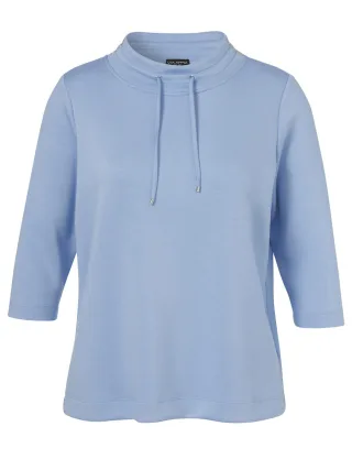 VIA APPIA DUE - Sweatshirt mit Kragen blau - Gr. - 50
