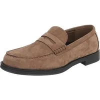 Coolwalk Herren Loafer Pennyloafer Slip-On elegant Freizeit Slipper (91917767) Blockabsatz Slipper in Hellbraun