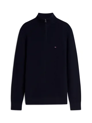 Tommy Hilfiger - Troyer mit Stehkragen blau - Gr. - L