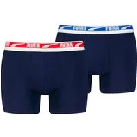 PUMA Boxershorts PUMA MEN EVERYDAY MULTI LOGO BOXERS 2P (2er Pack) Komfortabler Logobund