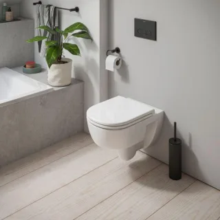 Duravit D-Code Wand WC Tiefspüler 2513090000 ohne Schanze, 4/2 Liter, 540mm, Rimless, Weiß