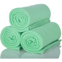 Wohndecke 3 St. A3MG Oeko-Tex Polar Fleecedecken Couch mintgrün 130x160cm weich, ALCLEAR