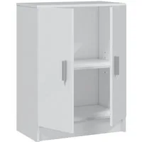 habeig Mehrzweckschrank-Set Badschrank Medizinschrank Hängeschrank Schuhschrank weiß, Fronten in matt weiß