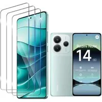 CLM-Tech Displayschutzglas 3x für Xiaomi Redmi Note 14 5G Panzerfolie kristallklar für Xiaomi Redmi Note 14 5G, Panzerglas Folie - Anti-Fingerabdruck und kratzfest -, 3 Stück, Kristallklar