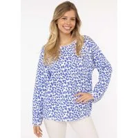 Zwillingsherz Sweater "Leo allover" mit animalischem Printdesign
