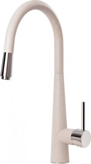 Neuesbad Beauty Spültischarmatur beige/chrom, mit ausziehbarer Geschirrbrause DE1BCA772M1
