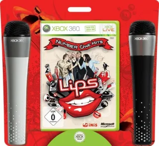 Microsoft Xbox 360 Lips: Number One Hits [inkl. 2 Mikrofone] schwarz/weiß