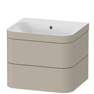Duravit Happy D.2 Plus c-bonded Set wandhängend Taupe Seidenmatt 575x490x480 mm - HP4635N6060 HP4635N6060