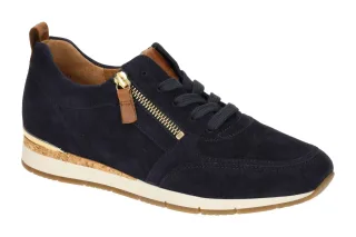 Gabor 83.411.16 Damen Halbschuhe Sneaker Blau atlantik/camel (gold) BEST FITTING
