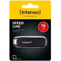 Intenso Intenso USB Stick 16GB Speicherstick Speed Line schwarz USB 3.2 USB-Stick