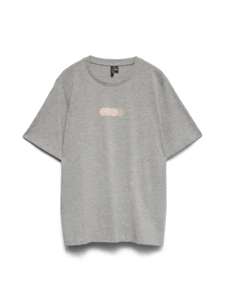 VERO MODA - VMKLARA CATY SS TOP BOX JRS Light Grey Melange - Gr. - M