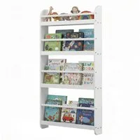 KOMFOTTEU Bücherregal Kinderbücherregal Kinderregal Wandregal, mit 4 Fächern, 56 x 12 x 107 cm