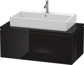 Duravit L-Cube Konsolenwaschtischunterbau wandhängend Schwarz Hochglanz 1020x547x400 mm - LC58140404 LC581404040