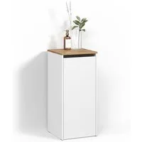 Livinity® Wäscheschrank Paolina, Weiß/Artisan, 40.2 x 88.2 cm mit Wäschkorb (1-St)