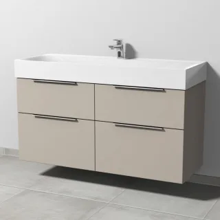 Sanipa 3way Waschtischunterbau zu Kaldewei Silenio Waschtisch mit 4 Auszügen, Kaschmir-Matt UP4571U