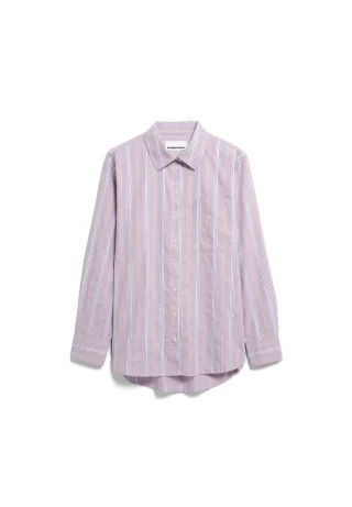 Armedangels - STRIPE LOOSE SHIRT BLOUSE moonlit lilac-sandstone - Gr. - L