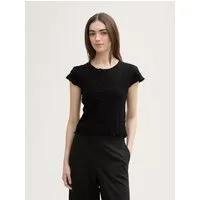 TOM TAILOR Denim Blusentop Blusen & Shirts Cropped Crinkle Bluse