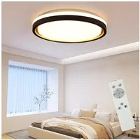 ZMH LED Deckenleuchte Wohnzimmer Ø30CM Dimmbar mit Fernbedienung Modern Deckenlampe Flur, Augenschutz,Einfache Installation, LED fest integriert, 3000-6500K, CCT Flurlampe Modern Quadratisch für Küche