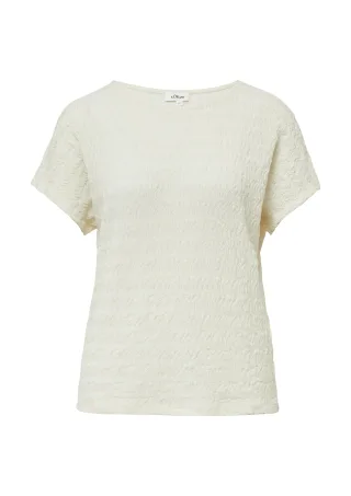 s.Oliver - T-Shirt creme - Gr. - 48