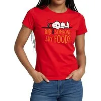 Spreadshirt T-Shirt Peanuts Snoopy Ich Hab Hunger Lustiger Spruch Frauen T-Shirt (1-tlg)