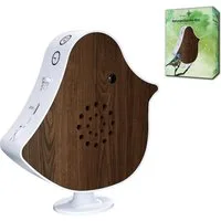 Northpoint LED Dekolicht Naturgeräusche Box Vogel Sound Box Echtholz