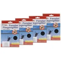 laro Fliegengitter-Gewebe Fenster Fliegengitter Insektenschutz schwarz 4 bis 96 stk 130x150cm, (8-St)