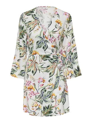 JDY - JDYSEZEN LIFE 7/8 SHORT DRESS WVN NOOS Cloud Dancer - Gr. - S