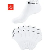Bench. Sportsocken Damen Herren Tennis Kurzsocken (Packung, 12-Paar, Quarter socken Gr. 35-38 bis 47-48) mit Halbfußfrottee und Mittelfußgummi
