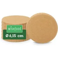 wisefood Einweggeschirr-Set 50-tlg., Bio-Pappdeckel für 40 ml Dipschale, (50-tlg), Papier