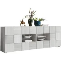 Home affaire Sideboard Dama Breite 241, Kommode 2 Türen u. 4 Schubkästen, Anrichte, Front in 3D-Optik, viel Stauraum, verschiedene Farben