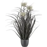 Kunstgras Grasbusch, Creativ green, Höhe 63 cm, mit Blüten