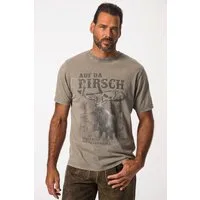 JP1880 T-Shirt T-Shirt Tracht Halbarm großer Print Vintage Look