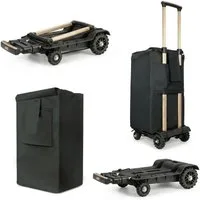 P & K Sackkarre Faltbare Sackkarre mit Tasche – 4 Räder Gepäckwagen & Transportkarre, (1-St)